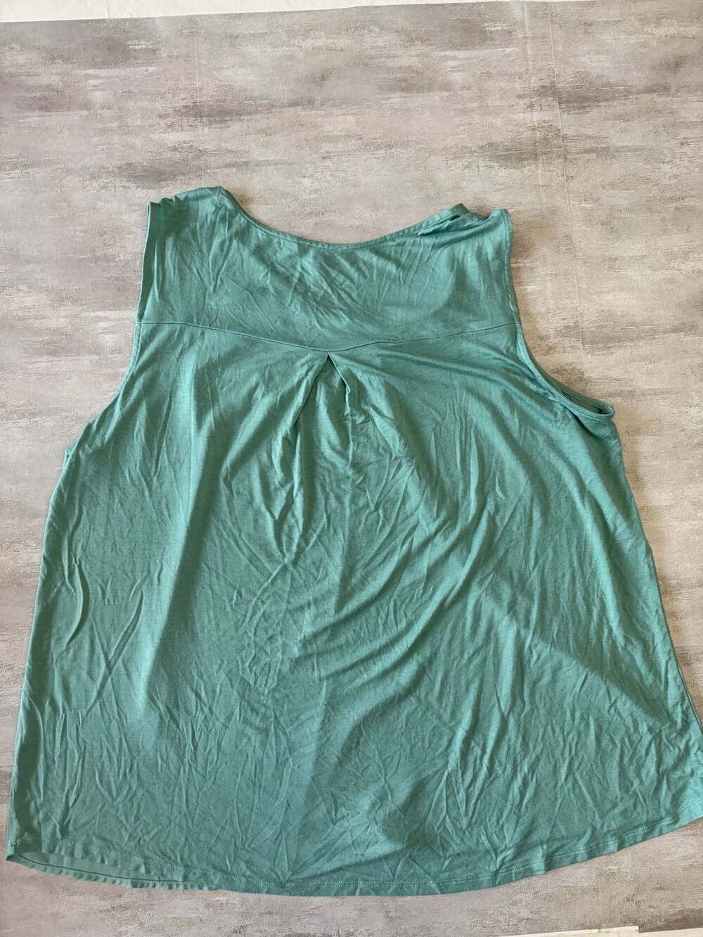 Papermoon Plus Size 3X Seafoam Green Sleeveless Zipper‎ V-Neck Blouse - Picture 3 of 4